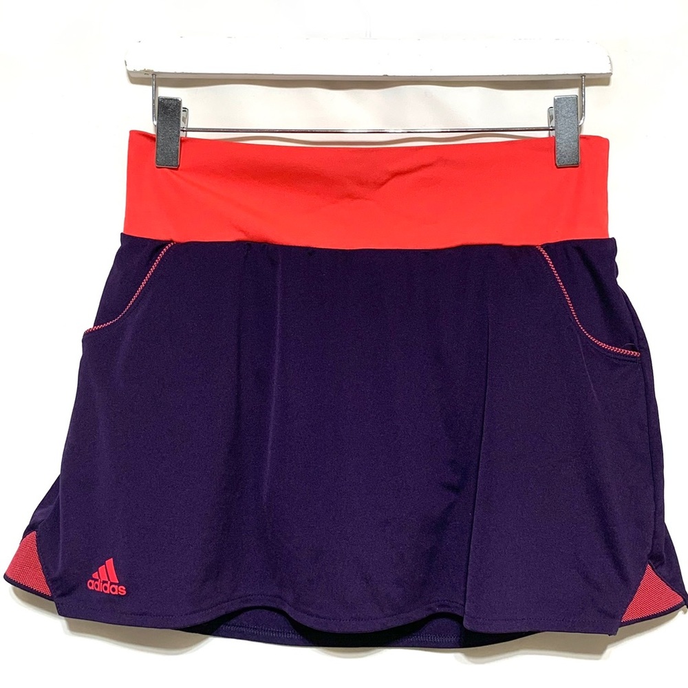 EUC Adidas Climalite Purple Orange Tennis Skort Size Small